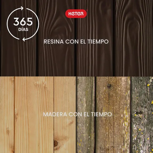 Miniatura 7 de Contenedor de plástico para almacenar Keter Westwood muebles de jardín o patio150 gal, color marrón.