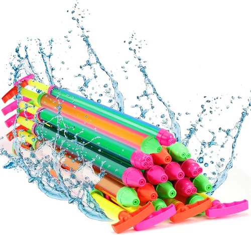 Honoson 18 pistolas de agua de crayón para juego de fiesta de piscina (25 x 1.2 x 2.8 pulgadas)