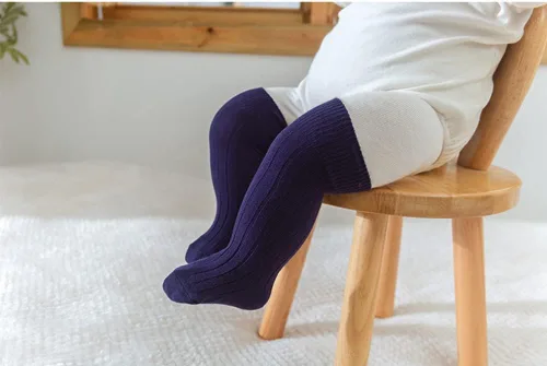 Miniatura 5 de QandSweat - Calcetines altos unisex para bebé, sin costuras, para niños y niñas, de algodón, uniformes