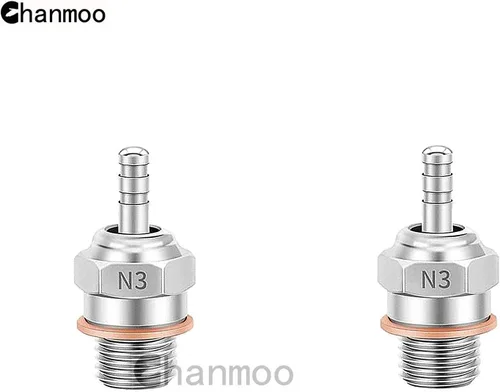 Miniatura 2 de 2 piezas 70117H Hot Glow Plugs No.3 N3 N4#3 #4 Spark Nitro Engine Parts Reemplazan OS para Traxxas Losi HPI Redcat HSP Himoto RC Car Truck Buggy (N3)