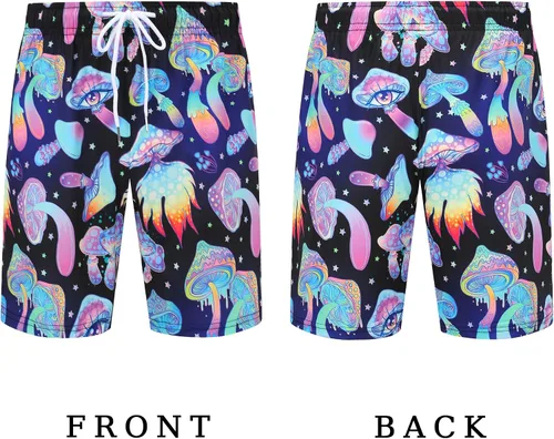 Miniatura 5 de ropa de festival para hombre, trajes de festival para hombres, trajes rave para hombres, camisa hawaiana de hongos para hombres, 01