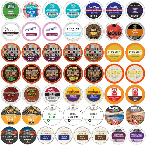 Miniatura 12 de Muestra de variedad de café, incluye cápsulas de café tostado oscuro, tostado medio y saborizado para máquinas Keurig K Cup, juego de regalo