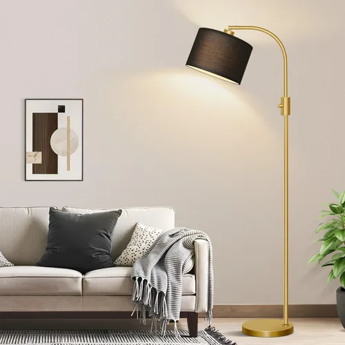 Miniatura 10 de [Actualizada] Lámpara de pie negra regulable, bombilla LED Edison de 1200 lúmenes incluida, lámpara de pie de arco para sala de estar, lámparas