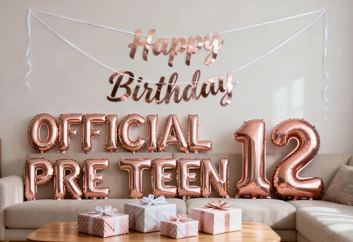 Miniatura 6 de Globos de cumpleaños número 12, globos oficiales para preadolescentes, globos de látex con confeti y cinta para el cumpleaños número 12 de un chico