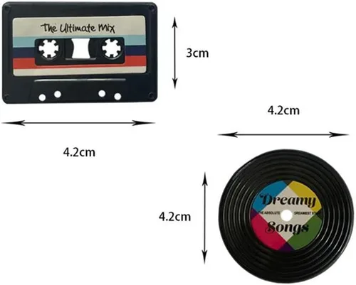 Miniatura 2 de 4 imanes de vinilo para nevera, música, para refrigerador, decoración de calcomanías magnéticas fuertes para manualidades, cocina, oficina, pizarra