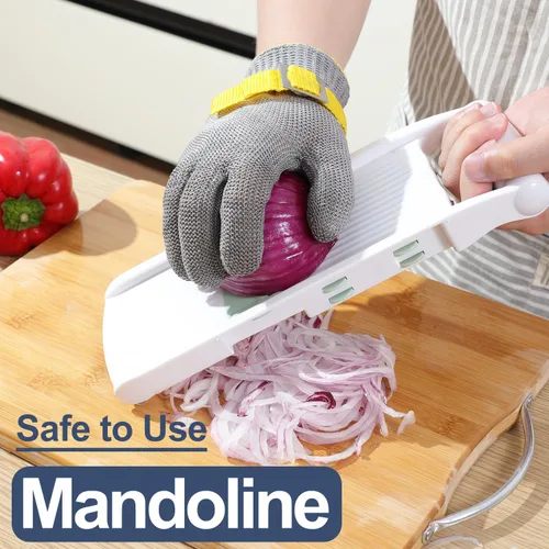 Miniatura 6 de Dowellife ANSI A9 Guante Resistente a los Cortes de Grado Alimenticio, Guante de Malla de Acero Inoxidable para Corte con Cuchillo de Metal