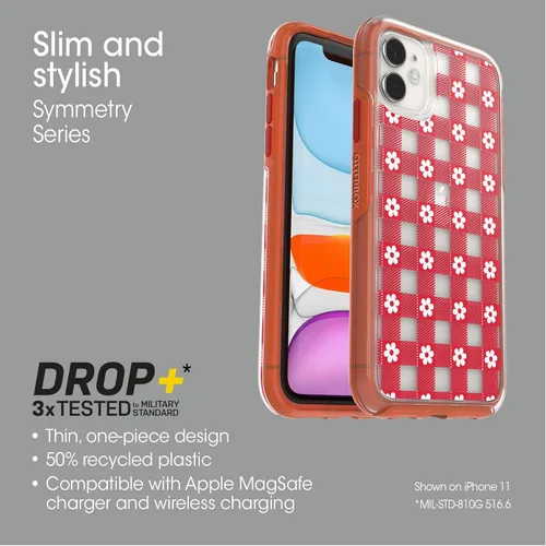 Miniatura 4 de OtterBox Funda para iPhone 11 Symmetry Series - Picnic Daisy, ultra elegante, compatible con carga inalámbrica, bordes elevados que protegen