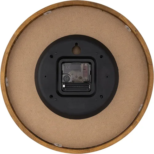 Miniatura 7 de Foxtop Reloj de pared de madera de 12 pulgadas, silencioso, sin tictac, funciona con pilas, reloj de pared redondo de cuarzo, decorativo