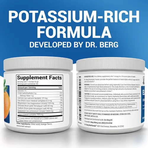 Miniatura 2 de Dr. Berg Zero Sugar Hydration Keto Electrolyte Powder - Mejorado con 1000 mg de potasio y sal rosa real del Himalaya (no sal de mesa) - Suplemento