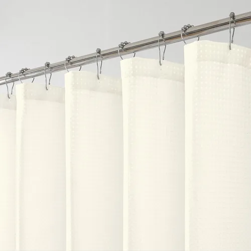 Miniatura 14 de OWENIE Cortina de Ducha Negra, Pequeña para Cabina con Tejido de Gofre Tela Pesada, Cortinas de Ducha para Baño de Tamaño Estrecho, Impermeable