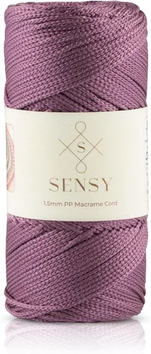 Sensy Premium Cuerda de Poliéster 1.5mm 164 Yardas Cuerda de Polipropileno 100% Cuerda de Macramé 1.5mm Cuerda para Bolsa de Ganchillo Cuerda de