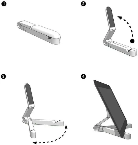 Miniatura 6 de Kado Soporte para tablet para tablet, soporte ajustable para monitor portátil, accesorios plegables para iPad para oficina, compatible con Kindle