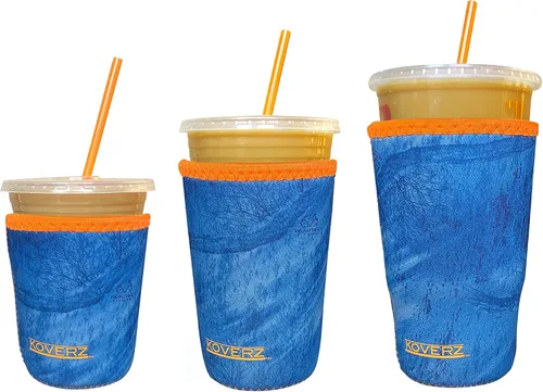 Miniatura 73 de Funda Koverz para café helado, funda aislante de neopreno para taza, se ajusta a una taza de café de 32 Oz., lavable y reutilizable, accesorios