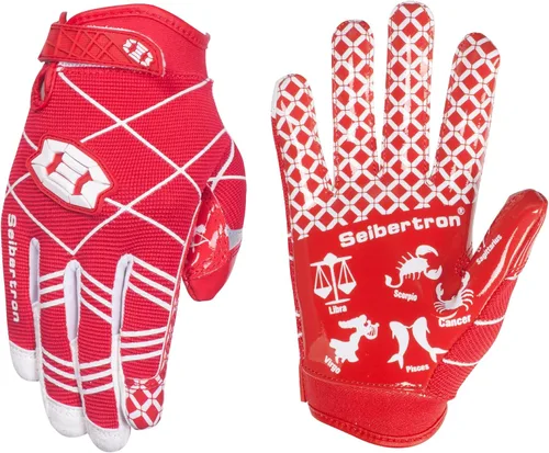 Miniatura 15 de Seibertron Pro 3.0 Twelve Constellations Elite Ultra-Stick Football Receiver Gloves Super Sticky Grip for Youth Kids Boys 8-12 Girls & Adult Men &