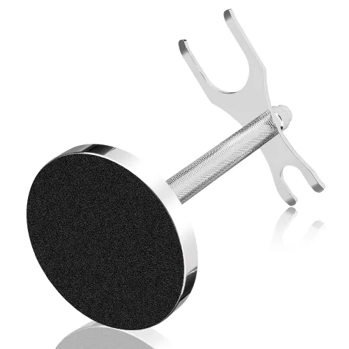 Miniatura 6 de Soporte de seguridad para afeitar y cepillo de afeitar, aberturas extra anchas, base más ancha, aspecto varonil