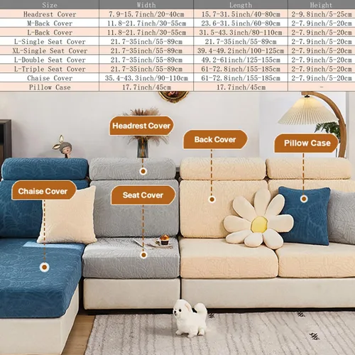 Miniatura 5 de Fundas mágicas para sofá, fundas interiores mágicas para sofá, funda universal resistente al desgaste, elástica para fundas modulares