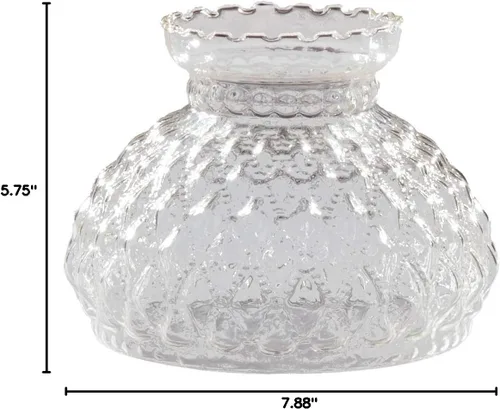 Miniatura 3 de B&P Lamp® Sombra acolchada de diamante transparente de 7 pulgadas con parte superior prensada