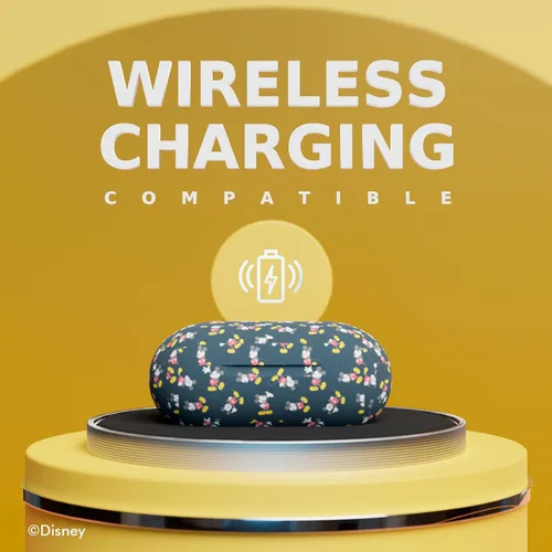Miniatura 5 de Auriculares Bluetooth Disney Mickey Mouse con estuche de carga - Auriculares inalámbricos Bluetooth con micrófono incorporado y 30 horas