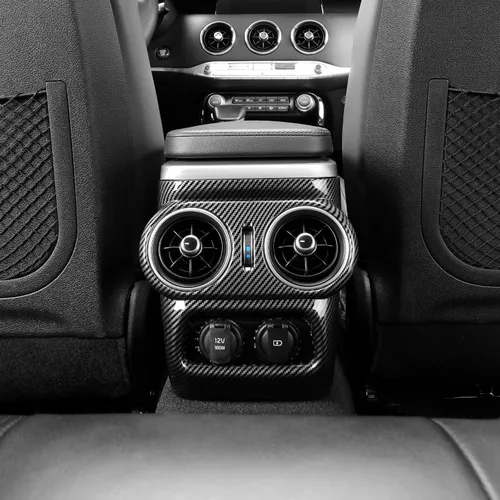 Miniatura 6 de YOUTOOCAR Cubierta de ventilación trasera de CA con patrón de fibra de carbono compatible con accesorios Kia Stinger 2018-2023