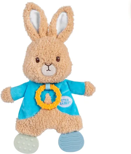 Kids Preferred Beatrix Potter Peter Rabbit Flat Sensory Blanky Interactive - Mordedor para bebé con sonidos arrugados, texturas suaves, colores