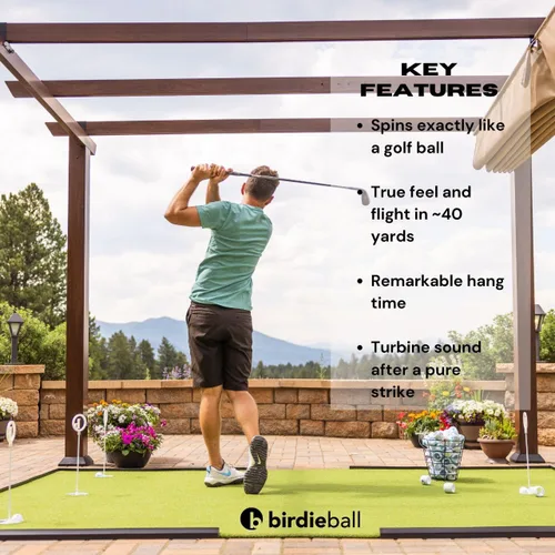 Miniatura 3 de BirdieBall Hitting Turf/StrikePad Set with 12 Limited Flight Practice Golf Balls