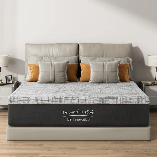 Miniatura 14 de sogesfurniture Colchón de tamaño individual, colchón de espuma viscoelástica de gel de carbón de bambú de 10 pulgadas para un sueño cómodo y un
