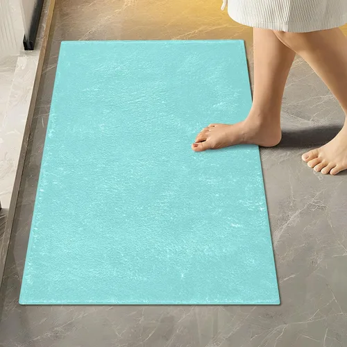 Miniatura 80 de Alfombra de baño amarilla, suave, absorbente, lavable a máquina, juego de alfombras de baño antideslizantes para puerta de baño, dormitorio