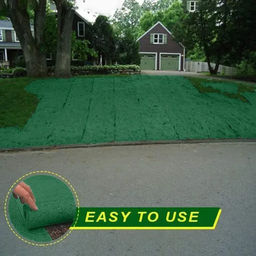 Miniatura 7 de Rollo de tapete de semillas de césped, tapete biodegradable para semillas de césped, manta de germinación de semillas de césped para cultivo