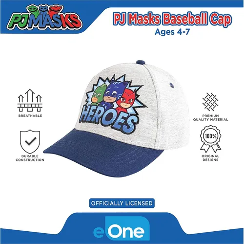Miniatura 4 de PJ Masks Sombrero de béisbol para niños de 2 a 7 años máscaras de pijama para niños gris 4 a 7 años de EE UU Gris