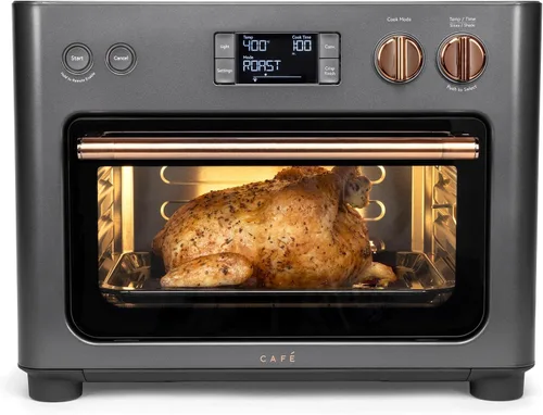 Horno Café Couture con 14 modos de cocción esenciales, incluyendo freír al aire, CrispFinish, hornear, asar, tueste, tostar, pizza, WiFi y conexión