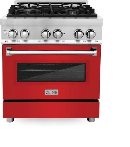 ZLINE RA-RM-30 Rango de combustible dual Legacy de 30 pulgadas y 4.0 pies cúbicos con placa de gas de 4 quemadores y horno de convección eléctrico