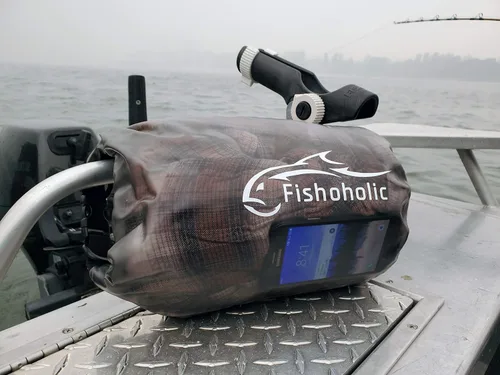 Miniatura 5 de Fishoholic Bolsa seca – Bolsas de equipo impermeables – Broche a prueba de fallas – Hecho resistente y duradero para kayak, barco, pesca, Semi claro
