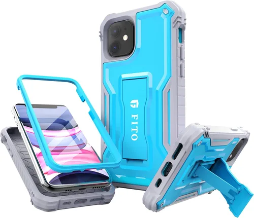 Miniatura 8 de FITO Funda compatible con iPhone 11, doble capa a prueba de golpes, resistente con protector de pantalla para iPhone 11 y iPhone XR de 6.1 pulgadas