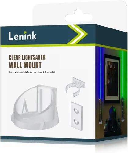 Lenink Montaje en Pared para Sables de Luz Transparente, Paquete de 1 Soporte para Sables de Luz Compatible con Sables de Luz de Galaxy’s Edge,