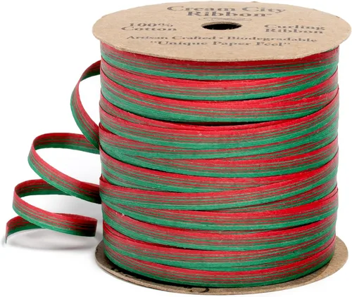 Miniatura 6 de Cinta rizadora de algodón natural para envolver regalos Cintas de regalo navideñas 100% biodegradables para regalos y cintas para manualidades
