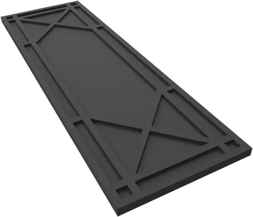 Miniatura 6 de Ekena Millwork TFP001BG12X065SM - Contraventanas fijas True Fit PVC Bungalow (por par, herrajes no incluidos), 12 pulgadas de ancho x 65 pulgadas