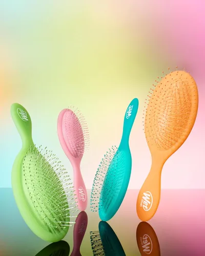 Miniatura 14 de Wet Brush Original Detangler, Rosa Bebida (Refresco de Verano), cerdas ultrasuaves IntelliFlex que se deslizan a través de los nudos, cepillo Bebida
