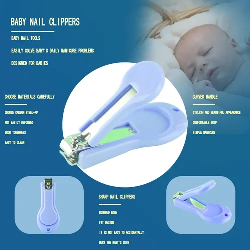 Miniatura 5 de Kit de aseo para bebés, esenciales para recién nacidos, kit portátil de cuidado del bebé, contiene cortaúñas para bebés, peine para bebés, cepillo