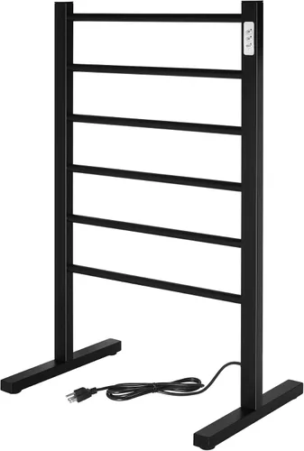 Miniatura 13 de Ibiza Freestanding Towel Warmer, Black, Plug-in, 6 Bars