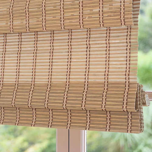 Miniatura 12 de Sunbox Persiana Romana de Bambú Inalámbrica, Persianas Romanas de Madera Tejida, Persianas de Bambú Natural con Filtrado de Luz para Ventanas