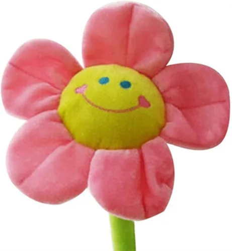 Miniatura 12 de Flor artificial de peluche, ramo de girasol de felpa con tallos flexibles, flores rellenas para decoración del hogar para bodas, fiestas, Morado