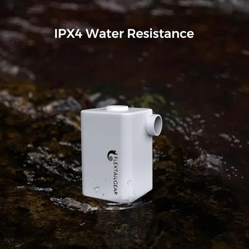 Miniatura 2 de FLEXTAILGEAR Bomba de aire portátil, bomba de colchón de aire eléctrica, bomba de aire para campamento con batería recargable de 3600 mAh, Blanco