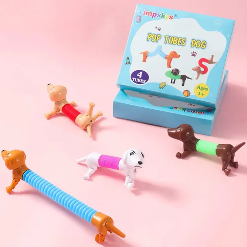 Miniatura 9 de Tubos para presionar para perros, juguetes sensoriales para niños con autismo, juguetes antiestrés para niños pequeños, recuerdos de fiesta
