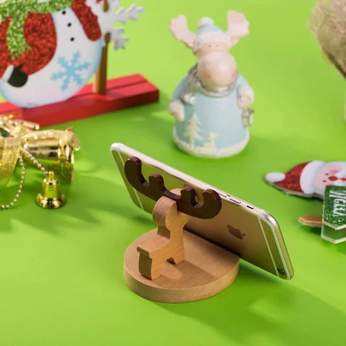 Miniatura 6 de Soporte de madera para teléfono celular, tableta, soporte de muelle, organizador de montaje en cuna, estación de carga, mesita de noche, escritorio