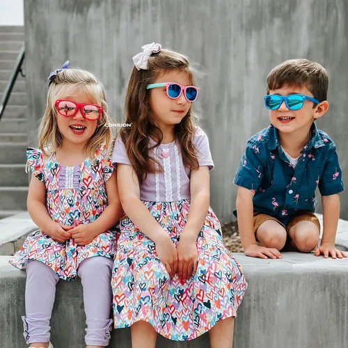 Miniatura 55 de Lentes de sol polarizados de goma elastómero termoplástico (TPEE) flexible, para niñas y niños de 3 a 9 años