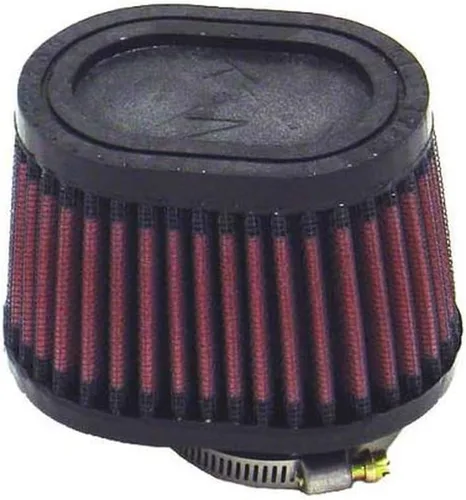 K&N Filtro de aire universal con abrazadera original de alto flujo de por vida: alto rendimiento, premium: diámetro de brida: 1.75 pulgadas, altura