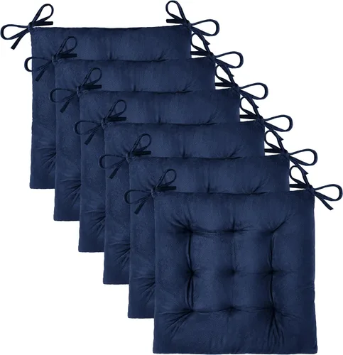 Miniatura 40 de OVOV 1 paquete de cojines para sillas de comedor, cojines de asiento suaves para sillas de escritorio de cocina, cojines cuadrados para sillas