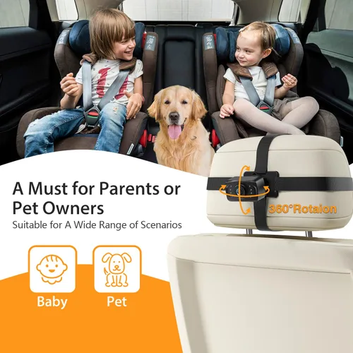 Miniatura 8 de Itomoro Espejos orientados hacia atrás, 2 cámaras de automóvil para niños, pantalla HD ultra ancha de 7 pulgadas 1080P con 2 cámaras de visión