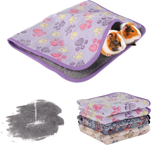 Miniatura 8 de YUEPET Mantas impermeables de conejillo de indias, lavables, paquete de 3 forros de forro polar para animales pequeños, funda de almohadilla suave