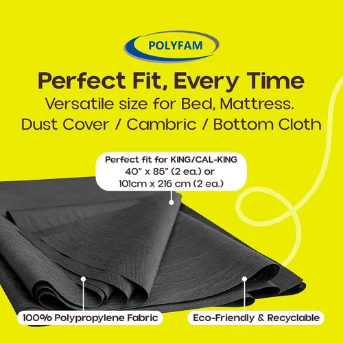 Miniatura 4 de Funda antipolvo para cama, tela de repuesto para parte inferior de colchón o base, telas de batista, tela de tapicería para cama, King/Cal-King 40 x